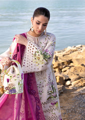 Unstitched 3-PC Printed Lawn With Silk Dupatta By Crimson | D4 A