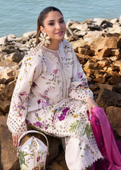 Unstitched 3-PC Printed Lawn With Silk Dupatta By Crimson | D4 A