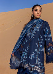 Unstitched 3-PC Printed Lawn With Silk Dupatta By Crimson | D1 B