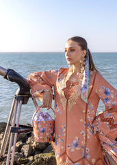 Unstitched 3-PC Printed Lawn With Silk Dupatta By Crimson | D1 A