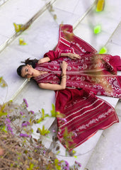 3-PC Unstitched Embroidered Lawn Flow By Crimson | D5A