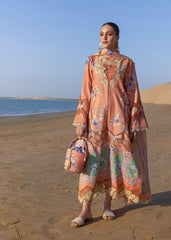 Unstitched 3-PC Printed Lawn With Silk Dupatta By Crimson | D1 A