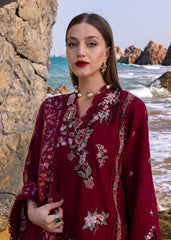Unstitched 3-PC Printed Lawn With Silk Dupatta By Crimson | D5 B