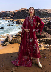 Unstitched 3-PC Printed Lawn With Silk Dupatta By Crimson | D5 B