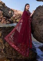 Unstitched 3-PC Printed Lawn With Silk Dupatta By Crimson | D5 B