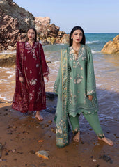 Unstitched 3-PC Printed Lawn With Silk Dupatta By Crimson | D5 A