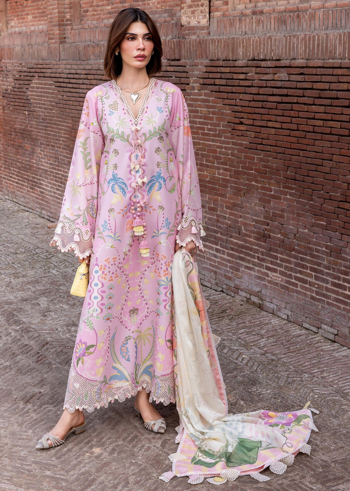 3-PC Unstitched Embroidered Lawn Flow By Crimson | D6A