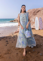 Unstitched 3-PC Printed Lawn With Silk Dupatta By Crimson | D3 B