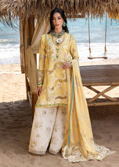 Unstitched 3-PC Luxury Lawn Silk Dupatta By Saira Shakira | SERENA-A