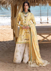 Unstitched 3-PC Luxury Lawn Silk Dupatta By Saira Shakira | SERENA-A