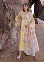 Unstitched 3-PC Printed Lawn With Silk Dupatta By Crimson | D3 A