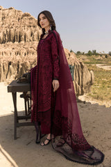 3-PC Unstitched Premium Embroidered Lawn By Rang Rasiya | Maya