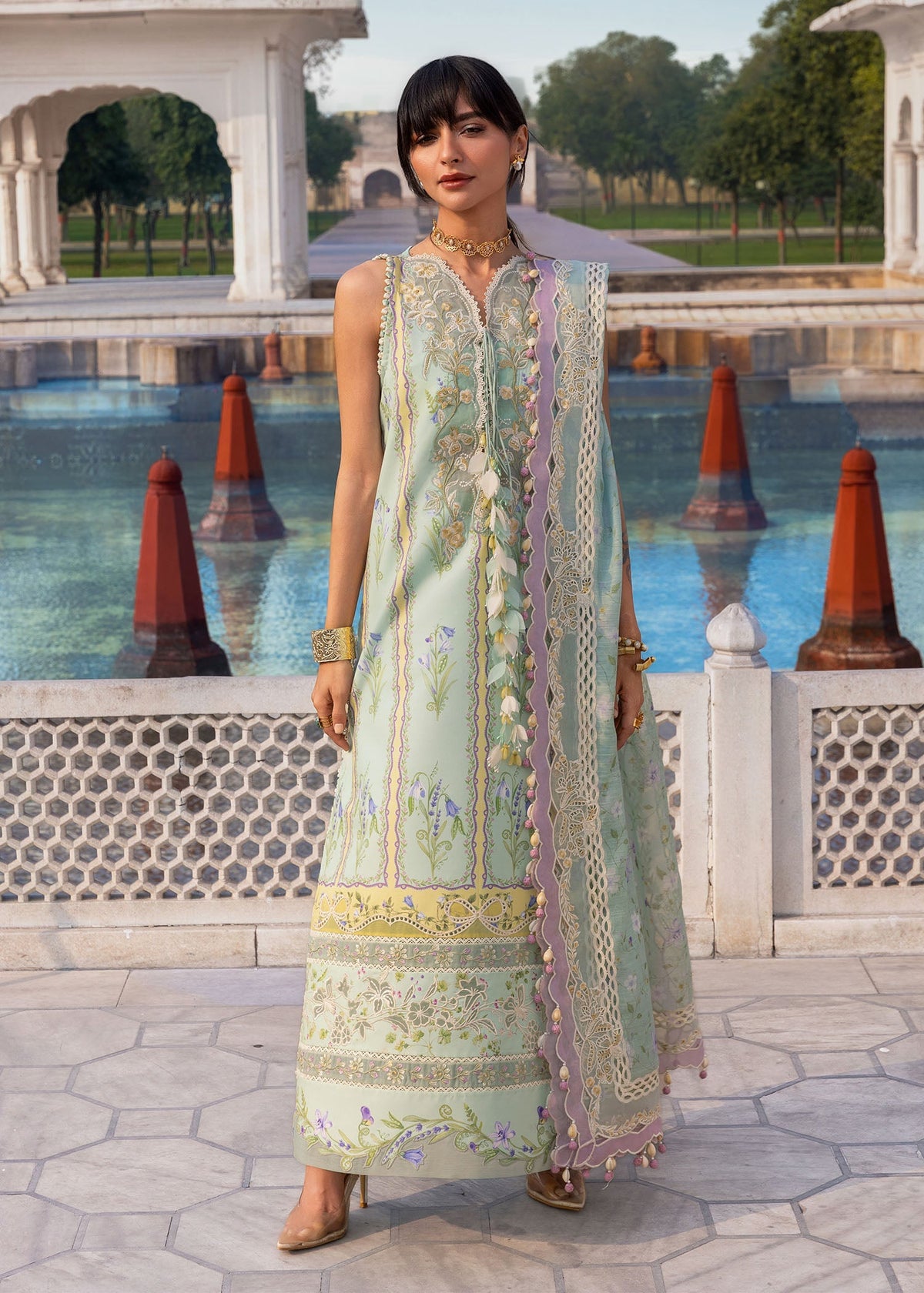 3-PC Unstitched Embroidered Lawn Flow By Crimson | D9B