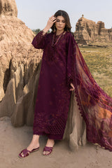 3-PC Unstitched Premium Embroidered Lawn By Rang Rasiya | AMYRA