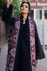 NE-117 | 3Pc Unstitched Suit Winter Chikankari Khaddar Collection Bazar By Nureh