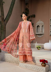 3-PC Unstitched Embroidered Lawn Ek Fasana By Kahf | KLB-5B ADAA
