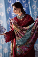 3-PC Unstitched Embroidered Chikankari By Nureh | NE-204