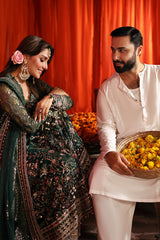 3-PC Unstitched Embroidered & Hand Embellished Jhoomro By Nureh | NL-83 Zoha