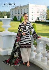 EPE-02A | 3PC Unstitched Suit Digital Printed Lawn Prints By Elaf Premium