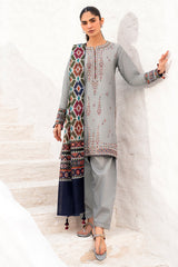 USE-9123 | 3Pc Unstitched Suit Embroidered lawn Summer 25 Drop II By Jazmin