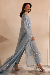 3-PC Unstitched Chiffon Embroidered Miraal by Emaan Adeel | AVIRA