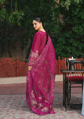 3-PC Unstitched Embroidered Lawn Ek Fasana By Kahf | KLB-7A NAVELI