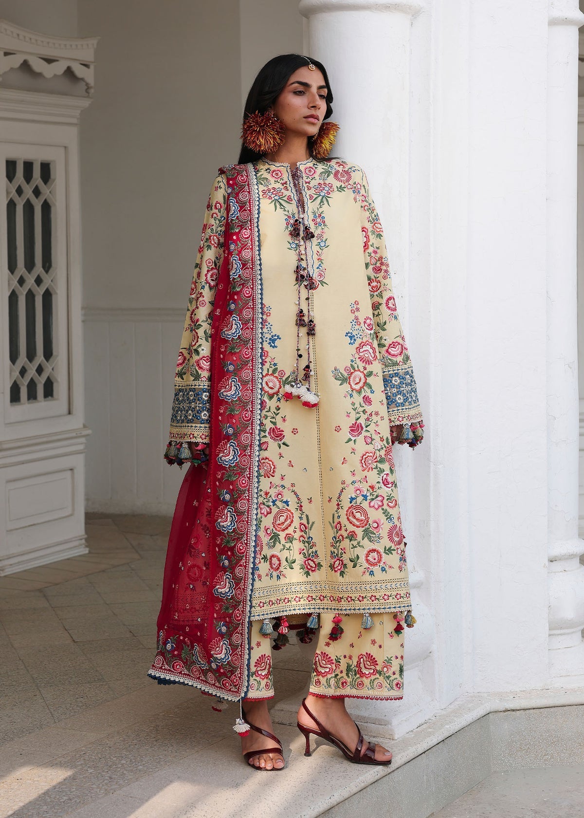 3-PC Unstitched Luxury Lawn Kalabagh By Hussain Rehar | Zubdah