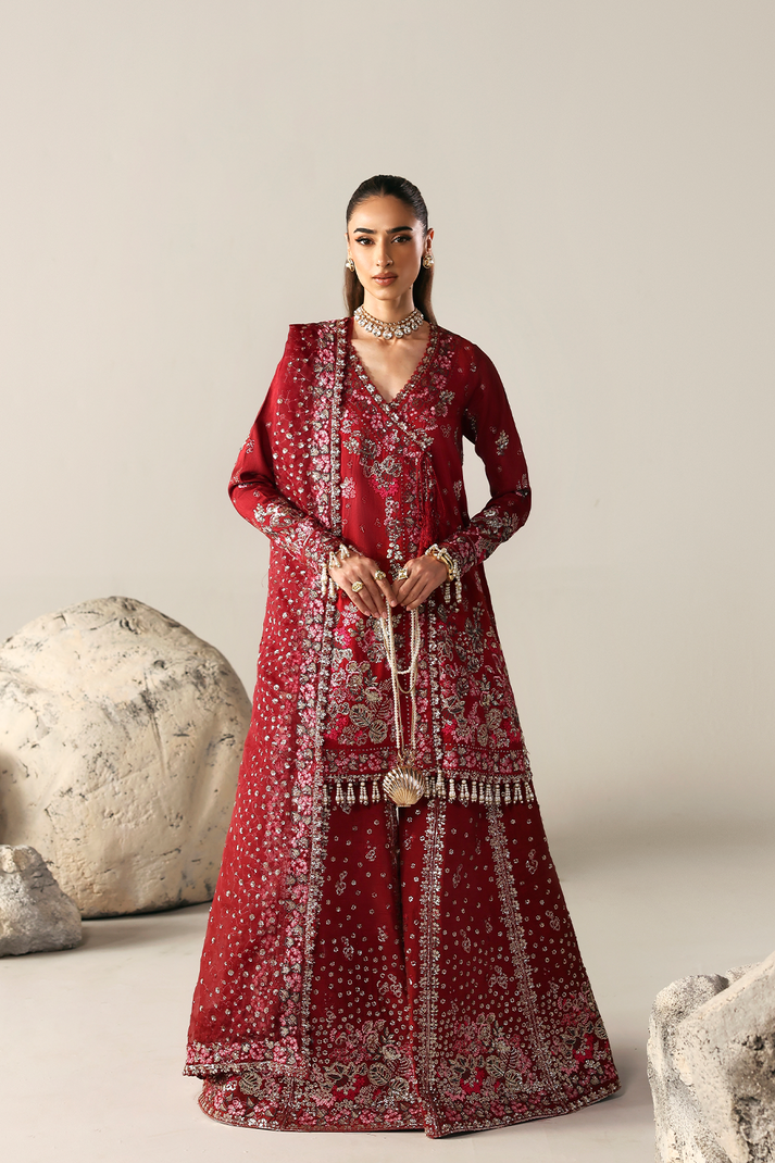 3-PC Unstitched Premium Raw Silk Embroidered Serein By Emaan Adeel | SERENITY BLOOM