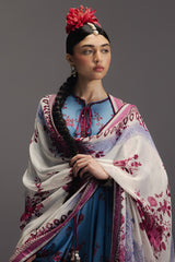 3-PC Unstitched Digital Printed Lawn Anarkali By Zara Shahjahan | Falak Ara