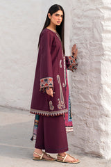 USE- 9128 | 3Pc Unstitched Suit Embroidered Lawn Summer Exclusive By Jazmin