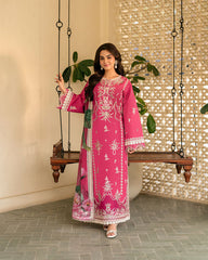 3-PC Unstitched Embroidered Lawn Aashiyana By Roheenaz | RNZ-06A