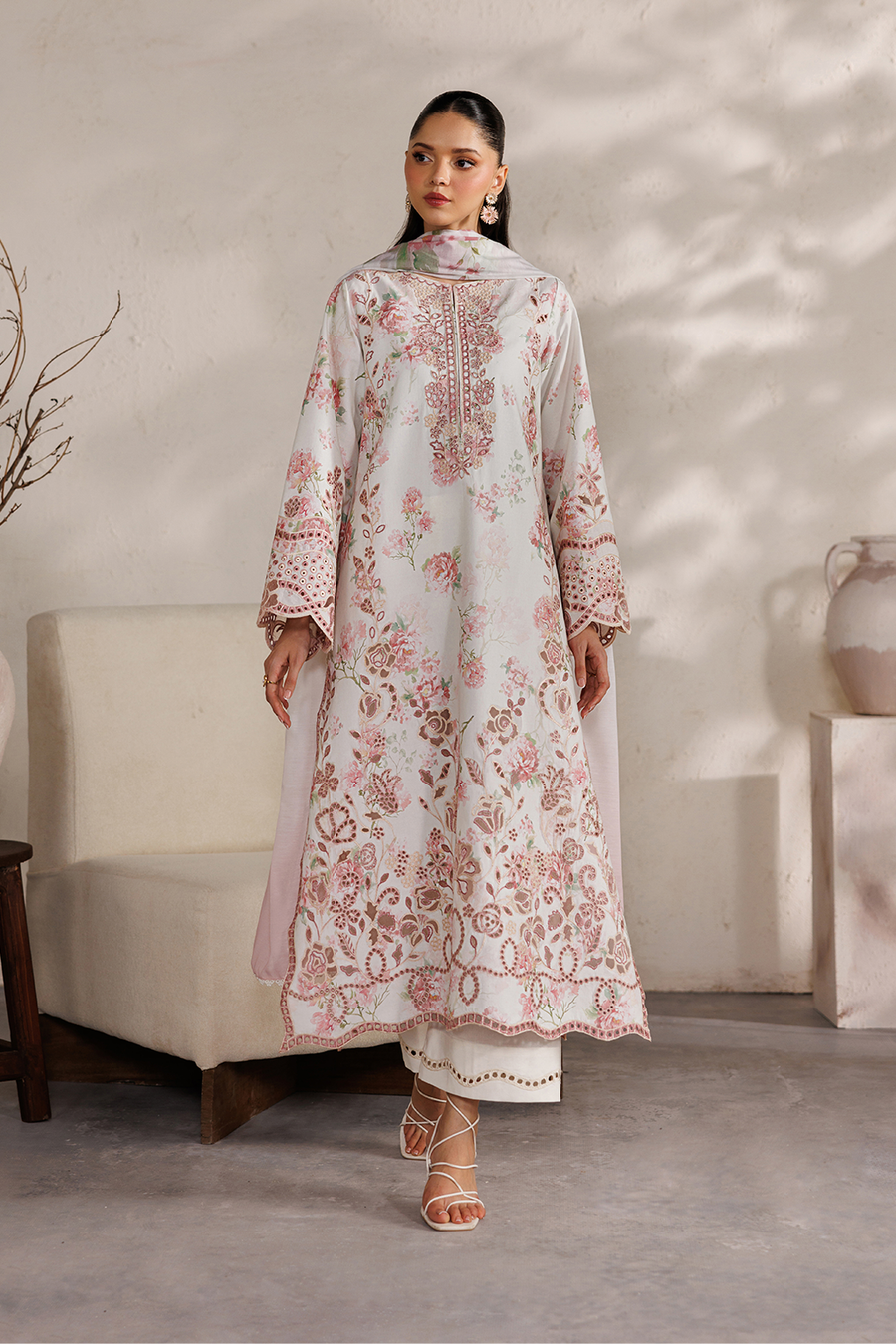 3-PC Unstitched Embroidered Festive Lawn By Iznik | IBE-04