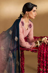 3-PC Unstitched Embroidered Chiffon Mukeshkari By Nureh | MK - 14
