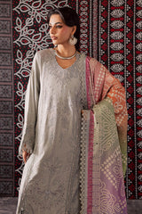 3-PC Unstitched Embroidered Chikankari By Nureh | NE-207