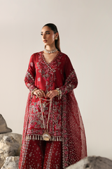 3-PC Unstitched Premium Raw Silk Embroidered Serein By Emaan Adeel | SERENITY BLOOM