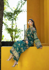 ETS-07A STAY CURIOUS | 3PC Unstitched Suit Embroidered Lawn Signature By Elaf Premium