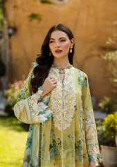 ELK-07A ALLURE | 3Pc Unstitched Suit Lawn Collection Prints Chikankari By Elaf Premium