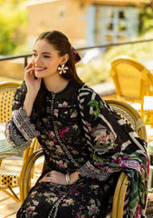 ELK-05A BELLEZA | 3Pc Unstitched Suit Lawn Collection Prints Chikankari By Elaf Premium