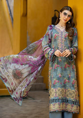 ETS-07B GLORY | 3PC Unstitched Suit Embroidered Lawn Signature By Elaf Premium