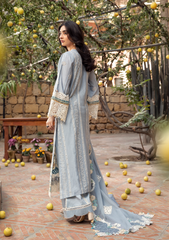 Unstitched 3-PC Embroidered Luxury Lawn By Elaf | ELM-7B MAHVEEN