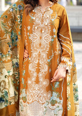EPW-3A Sunkissed Meadows | 3Pc Unstitched Suit Winter Pashmina Shawl By Elaf Premium
