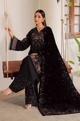 3-PC Unstitched Embroidered Leather By Nureh | NE-202