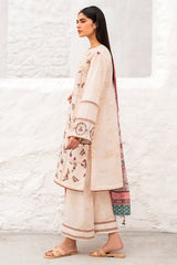 3-PC Unstitched Embroidered Dobby Lawn By Jazmin | 9122