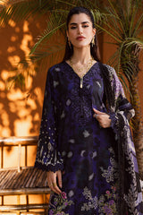 3-PC Unstitched Embroidered And Printed Viscose Gardenia by Nureh | NWG-88