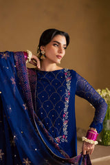 3-PC Unstitched Embroidered Chiffon Mukeshkari By Nureh | MK - 15