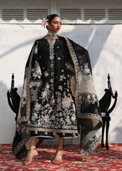3-PC Unstitched Luxury Lawn Kalabagh By Hussain Rehar | Sable