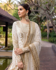 Unstitched 3-PC Embroidered Zinnia Luxury Lawn By Faiza Saqlain | Lily