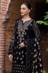 NJ-100 | 3Pc Unstitched Suit Embroidered Jacquard Collection Maya Jacquard by Nurèh