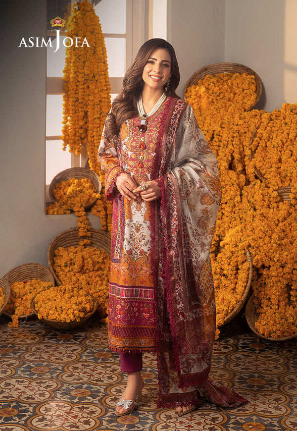 AJAR-04 - 3Piece - Aira Summer Print Collection By Asim Jofa