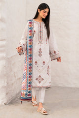 USE- 9126 | 3Pc Unstitched Suit Embroidered Lawn Summer Exclusive By Jazmin